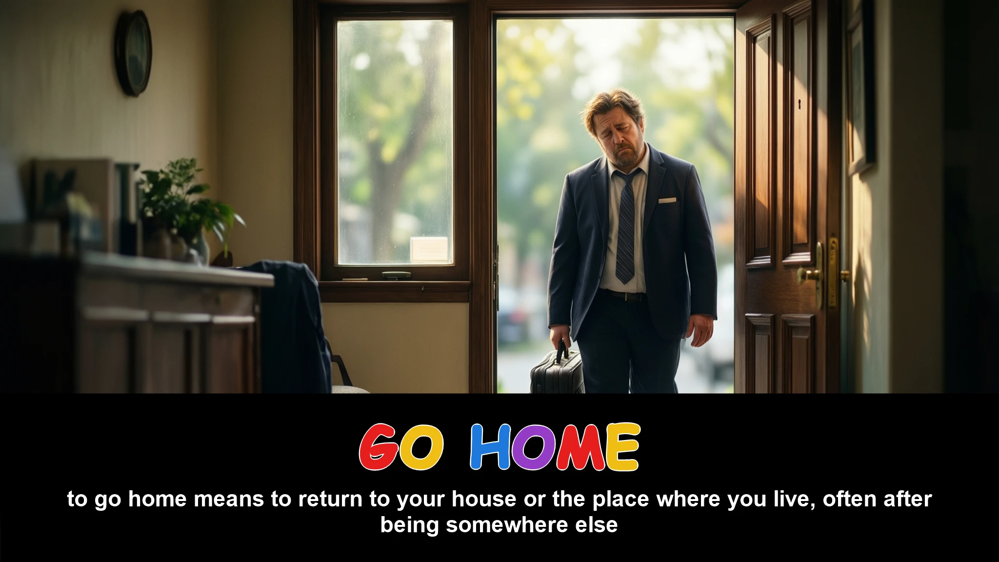English Illustration for go home